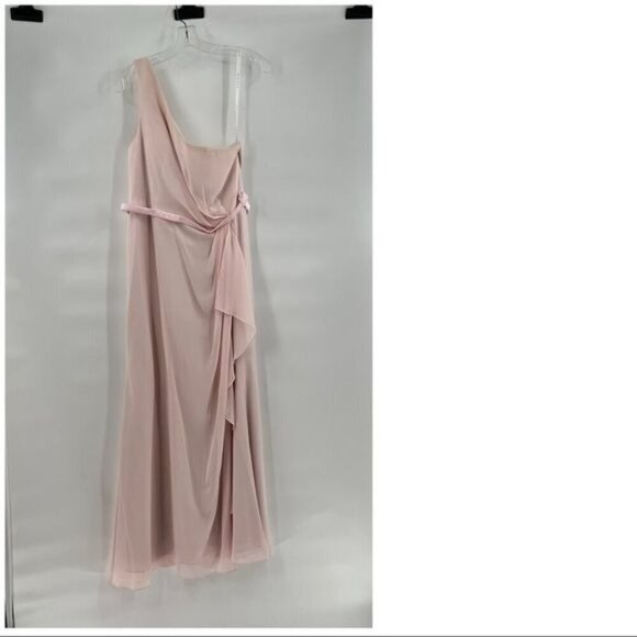 Azazie pink one shoulder gown dress maxi size C - Picture 10 of 10